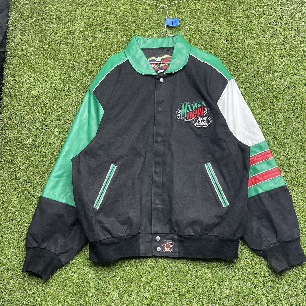 Vintage NASCAR Mountain Dew Jacket Mens XL JH Design Kasey Kahne Nextel Racing